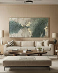 Multicolor Whispers Of Earth - Wabi-Sabi Textured Abstract Oil Painting With Gold Leaf - Artwallpainting