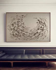 Multicolor Whispers Of Motion-Abstract Art Of Ocean Current And Wind Wall Oil Painting - Artwallpainting