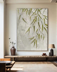 Multicolor Willow Grace Textured Botanical Wall Art - Artwallpainting