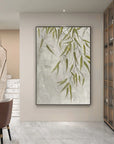 Multicolor Willow Grace Textured Botanical Wall Art - Artwallpainting