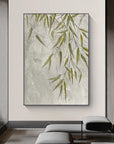 Multicolor Willow Grace Textured Botanical Wall Art - Artwallpainting