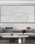 White Ivory Serenity Horizons Canvas Painting For Home Decoration - Artwallpainting