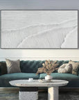 White Ivory Serenity Horizons Canvas Painting For Home Decoration - Artwallpainting