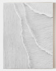 White Minimalist Textured Layers Canvas Painting For Home Decoration - Artwallpainting