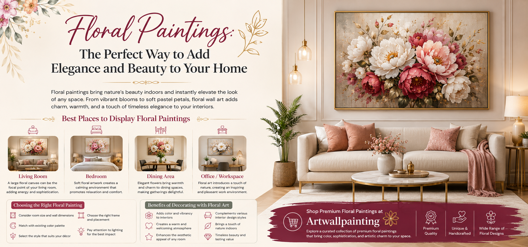 The Perfect Way to Add Elegance and Beauty to Your Home - Artwallpainting