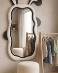 Kids Room Wall Mirror 52 x 29 Inch | Decorative Designer Mirror for Bedroom | Textured HDHMR PU Finish