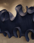 Seaweed Abstract 4x1.5 ft horizontal 3D textured mixed media wall art on solid FRP base
