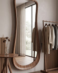 Luxury Wooden Full Length Mirror – Premium Large Floor & Wall Mirror for Bedroom, Dressing Room & Living Room