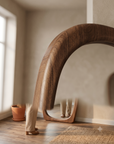 Luxury Arched Full Length Floor Mirror – Large Wood Frame Leaning Wall Mirror for Bedroom & Living Room - 55 x 22 inch