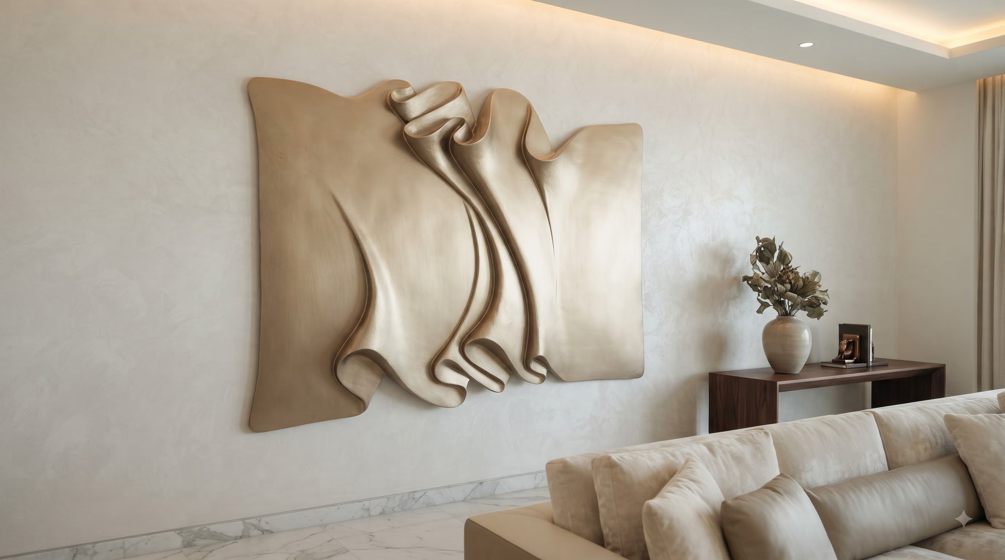 Metamorphosis 5.5 x 4 feet large 3D textured mixed media acrylic wall art on FRP base