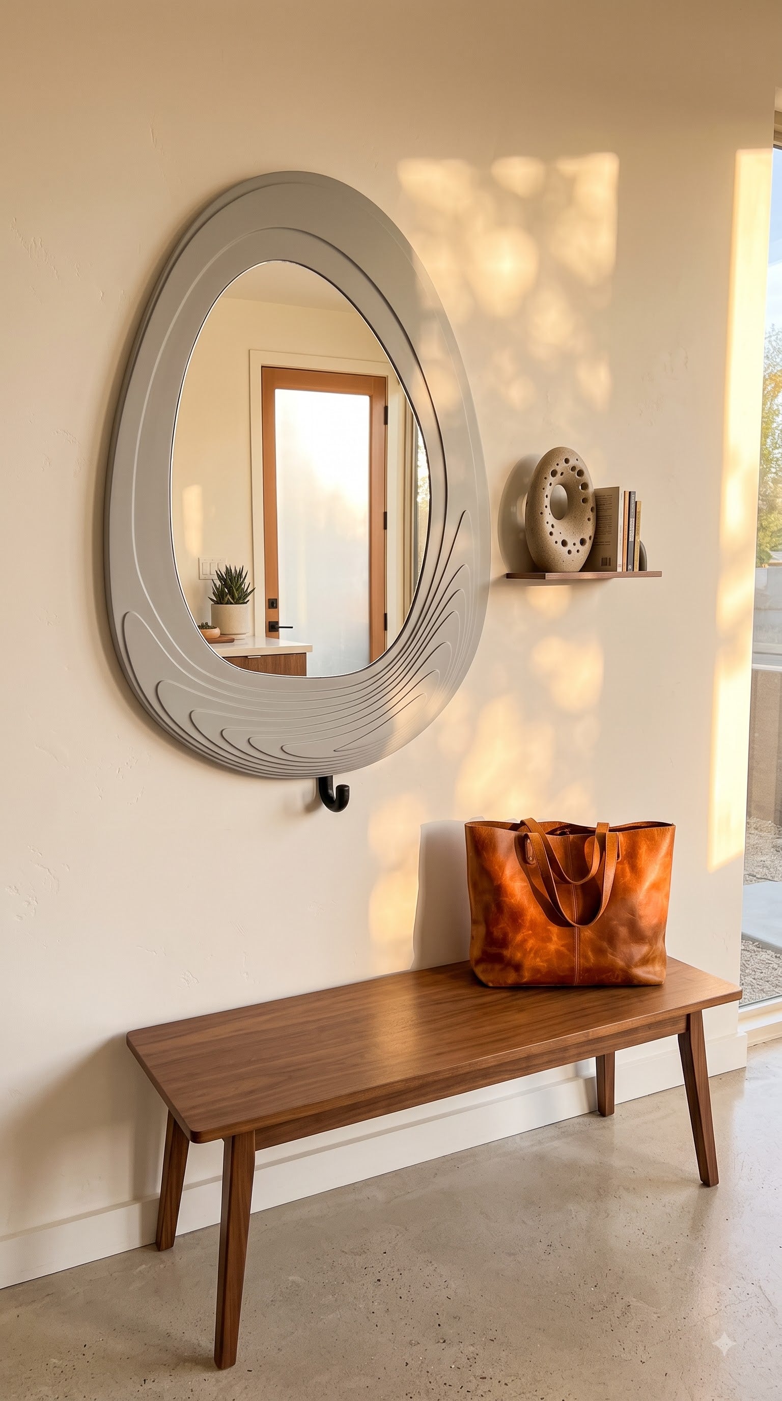 Luxury Designer Wall Mirror 24 x 34 Inch | Premium MDF Wooden Mirror for Bedroom &amp; Home Decor