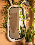 Kids Room Wall Mirror 52 x 29 Inch | Decorative Designer Mirror for Bedroom | Textured HDHMR PU Finish