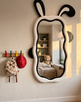Kids Room Wall Mirror 52 x 29 Inch | Decorative Designer Mirror for Bedroom | Textured HDHMR PU Finish