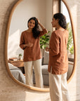 Luxury Wooden Full Length Mirror – Modern Designer Floor Mirror - 29 x 32 inch