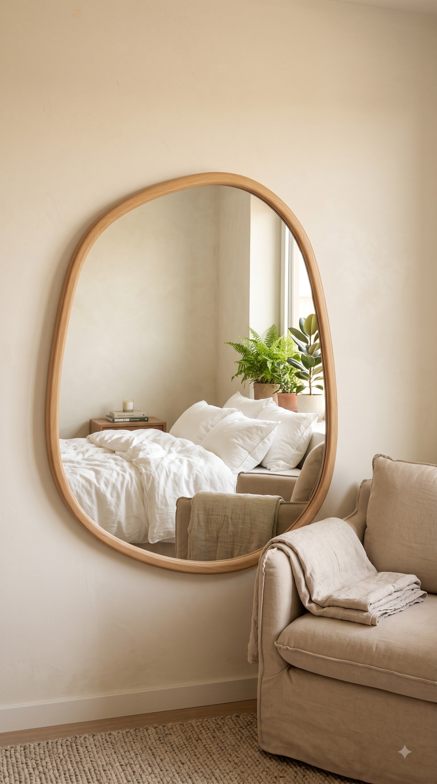 Luxury Wooden Full Length Mirror – Modern Designer Floor Mirror - 29 x 32 inch