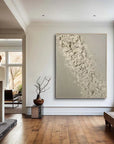 Beige Textured Oil Painting - Modern Minimalist Abstract Wall Art - Artwallpainting