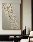 Beige Textured Oil Painting - Modern Minimalist Abstract Wall Art - Artwallpainting