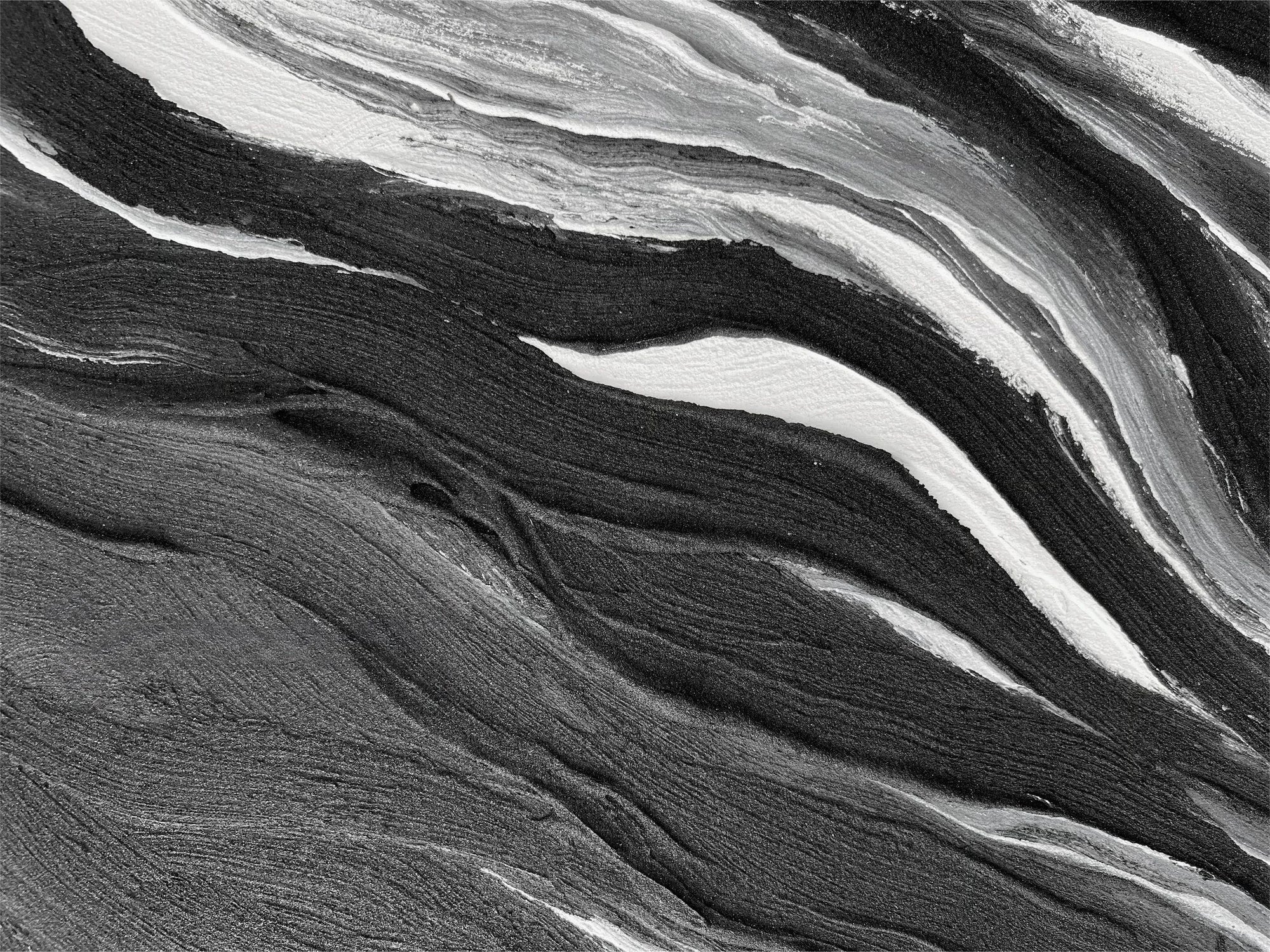Black Monochrome Tides Diptych Set Of 2 - Artwallpainting