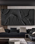 Black Obsidian Texture Canvas Painting For Home Decoration - Artwallpainting