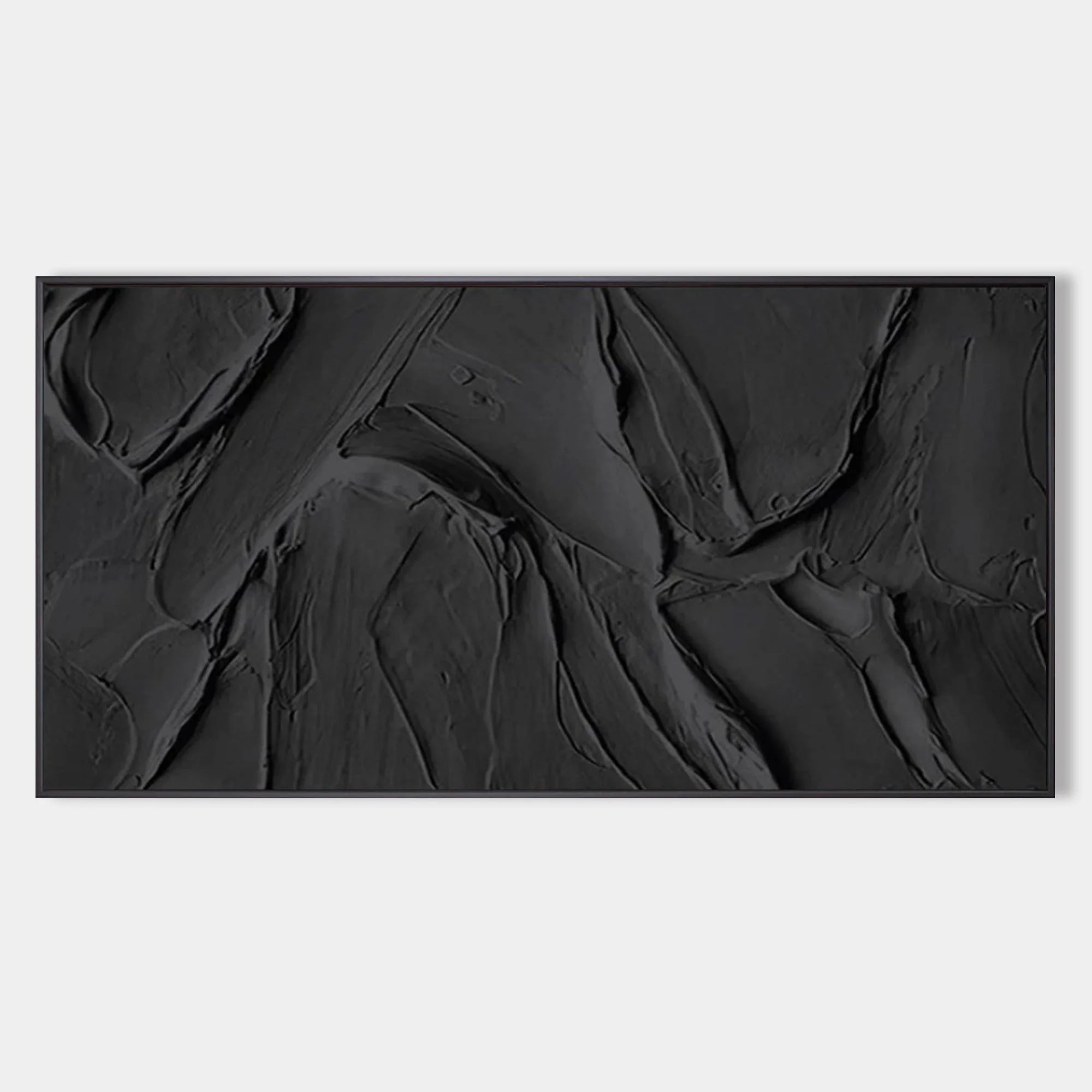 Black Obsidian Texture Canvas Painting For Home Decoration - Artwallpainting