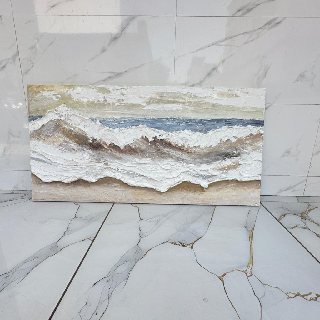 Abstract art piece on a marble surface