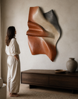 “Aura of Form” 3D Sculptural Relief Wall Art (2 x 3.5 Ft) – Handcrafted Modern Luxury Statement Sculpture on Warp-Proof FRP Base for Living Room & Foyer
