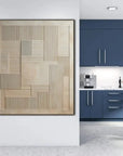 Multicolor 3D Geometric Minimalist Wall Art Neutral Textured Canvas Decor - Artwallpainting