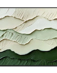 Multicolor 3D Green Abstract Landscape Wall Art Modern Textured Canvas Decor - Artwallpainting