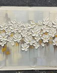 Multicolor 3D Large Flower Textured Canvas Art - Artwallpainting