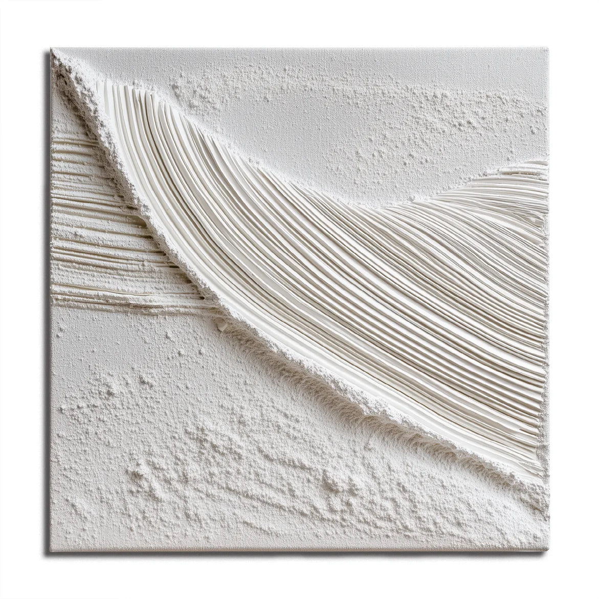 Multicolor 3D Sculptural Abstract Painting - Echoes In White - Artwallpainting