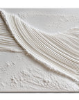 Multicolor 3D Sculptural Abstract Painting - Echoes In White - Artwallpainting