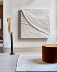 Multicolor 3D Sculptural Abstract Painting - Echoes In White - Artwallpainting