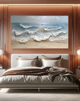 Multicolor 3D Seascape Oil Painting Textured Ocean Wave Wall Art For Interiors - Artwallpainting