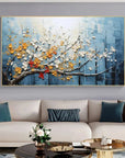 Multicolor 3D Textured Tree With Blossoms Wall Art - Artwallpainting
