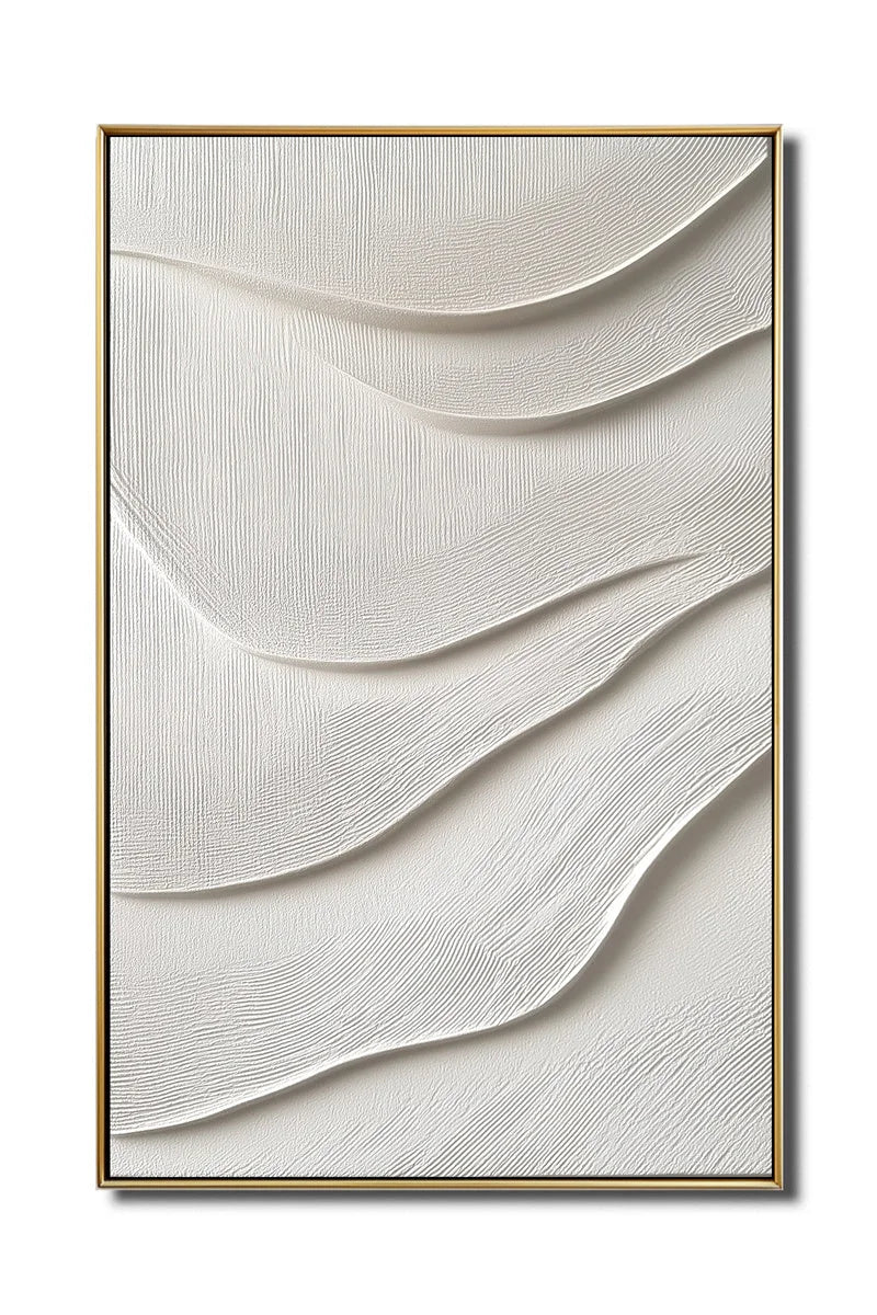 Multicolor 3D Textured Wall Art Minimalist Abstract Wave Canvas Decor - Artwallpainting