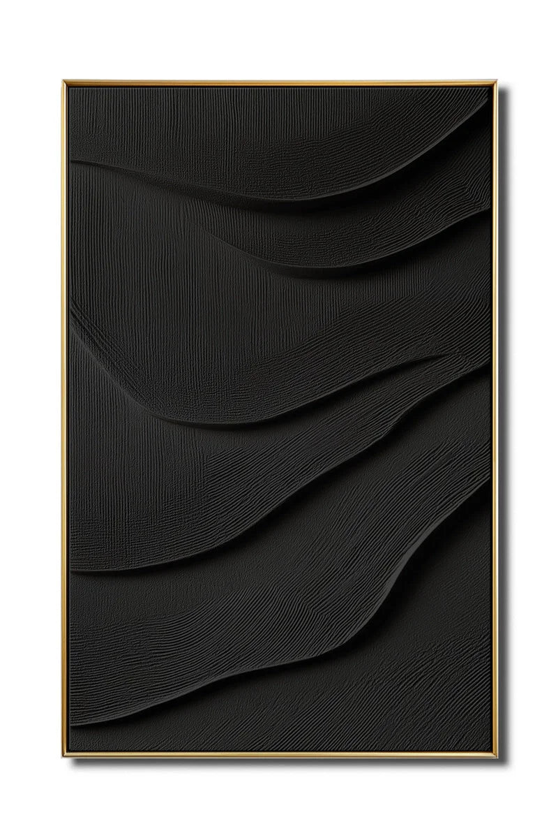 Multicolor 3D Textured Wall Art Minimalist Abstract Wave Design Decor - Artwallpainting