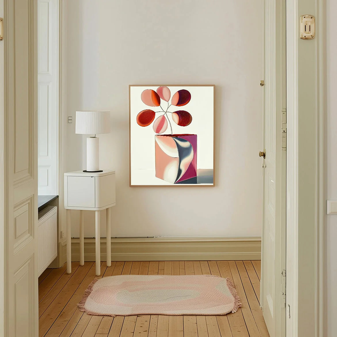 Multicolor Abstract Bloom Box-Soft And Warm Gradient Abstract Floral Wall Art - Artwallpainting