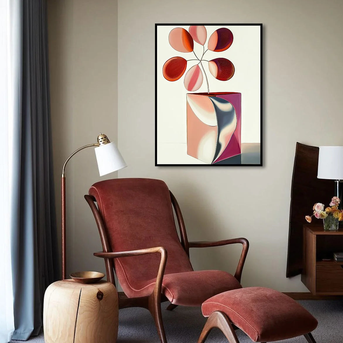 Multicolor Abstract Bloom Box-Soft And Warm Gradient Abstract Floral Wall Art - Artwallpainting