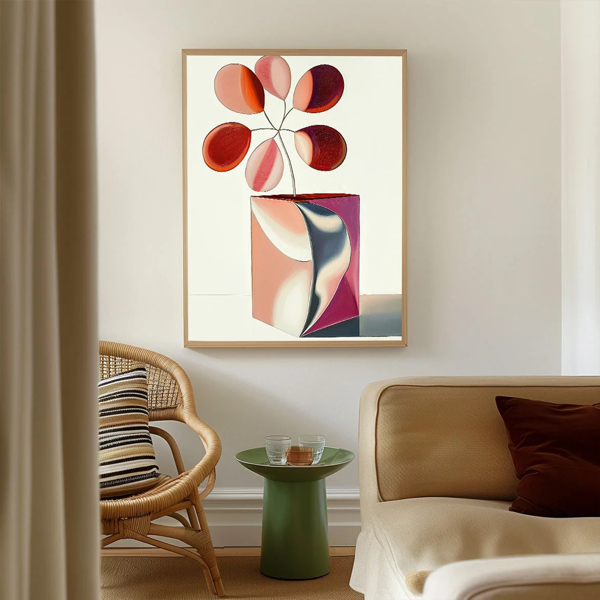 Multicolor Abstract Bloom Box-Soft And Warm Gradient Abstract Floral Wall Art - Artwallpainting