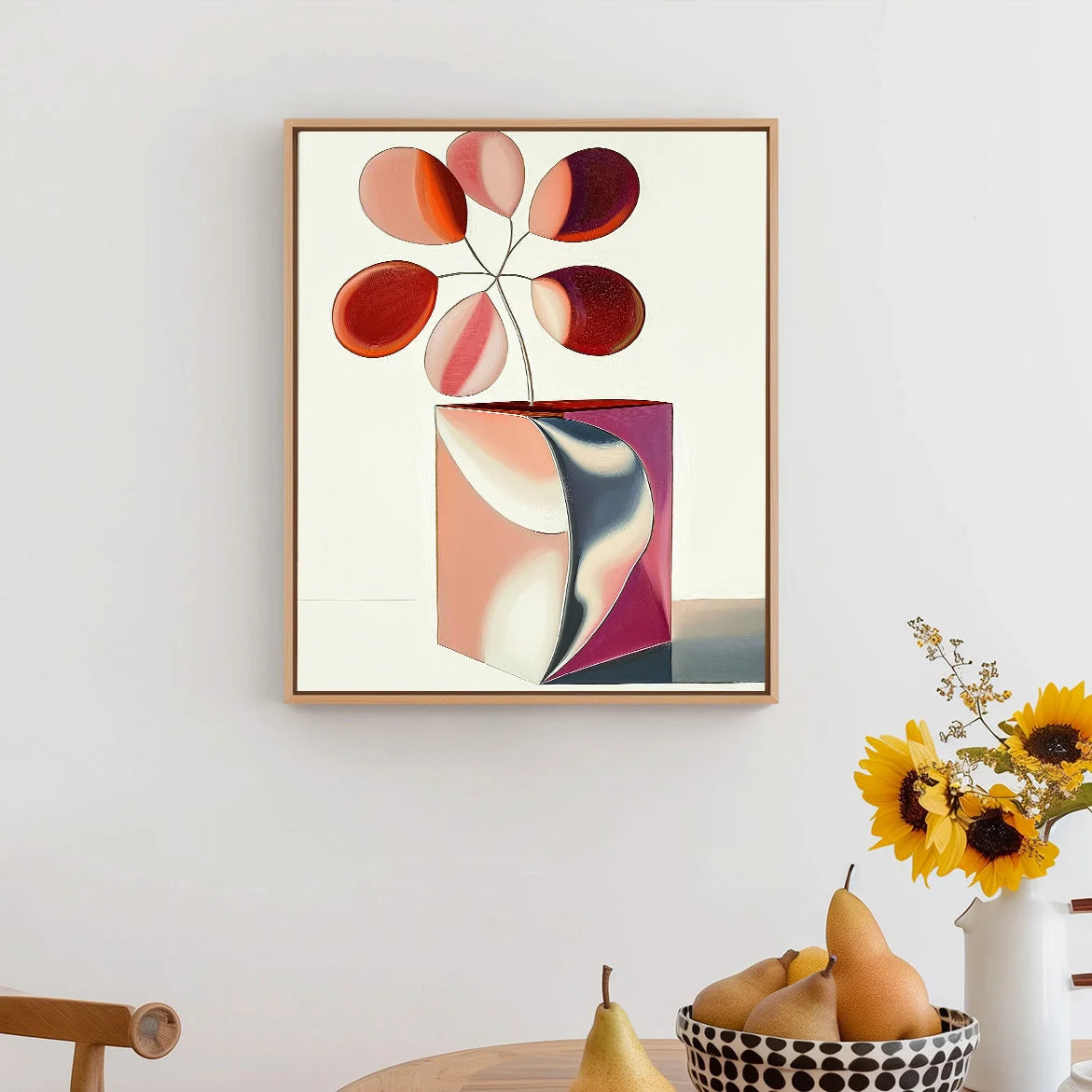 Multicolor Abstract Bloom Box-Soft And Warm Gradient Abstract Floral Wall Art - Artwallpainting