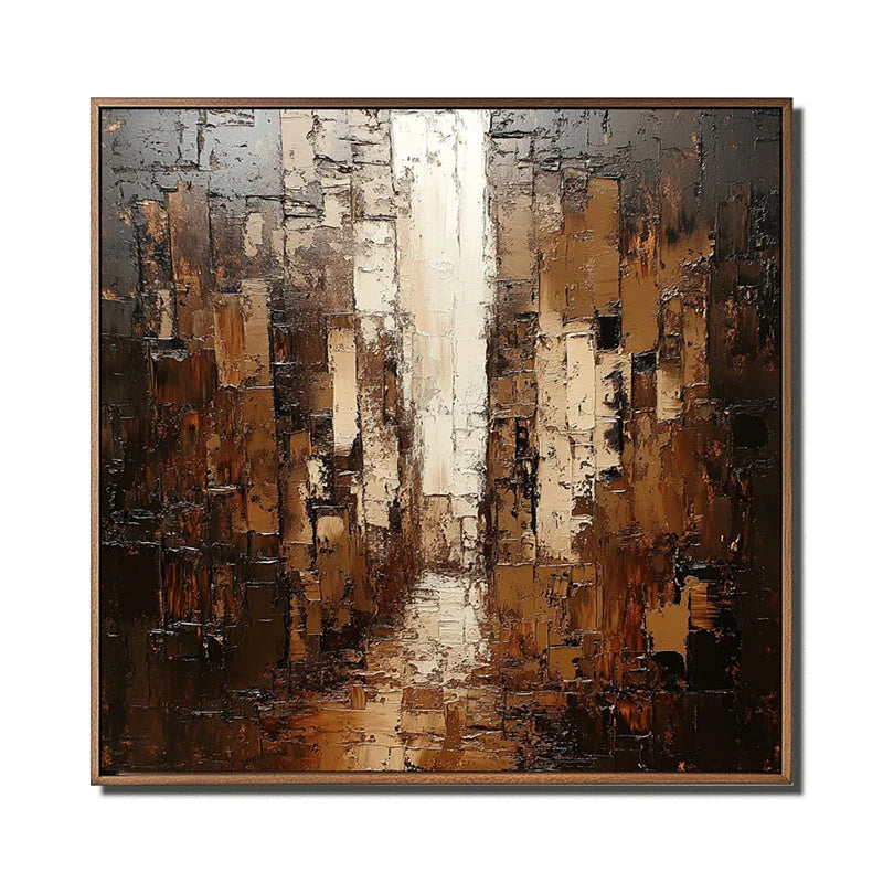 Multicolor Abstract Cityscape Art Canvas Painting For Home Decoration - Artwallpainting
