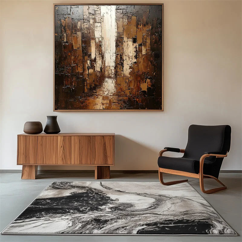 Multicolor Abstract Cityscape Art Canvas Painting For Home Decoration - Artwallpainting