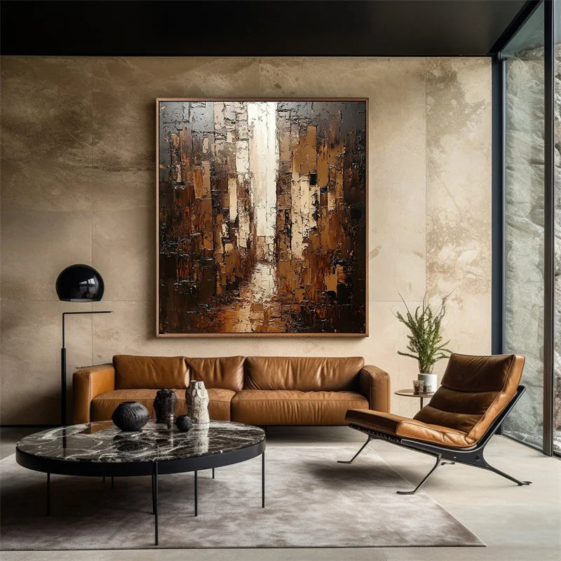 Multicolor Abstract Cityscape Art Canvas Painting For Home Decoration - Artwallpainting