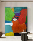 Multicolor Abstract Color Block Composition - Bold Geometric Shapes On Canvas - Artwallpainting