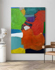 Multicolor Abstract Color Block Composition - Bold Geometric Shapes On Canvas - Artwallpainting