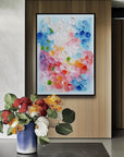 Multicolor Abstract Colorful Petals Textured Oil Painting | Modern Wall Art For Home Decor - Artwallpainting