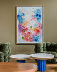 Multicolor Abstract Colorful Petals Textured Oil Painting | Modern Wall Art For Home Decor - Artwallpainting
