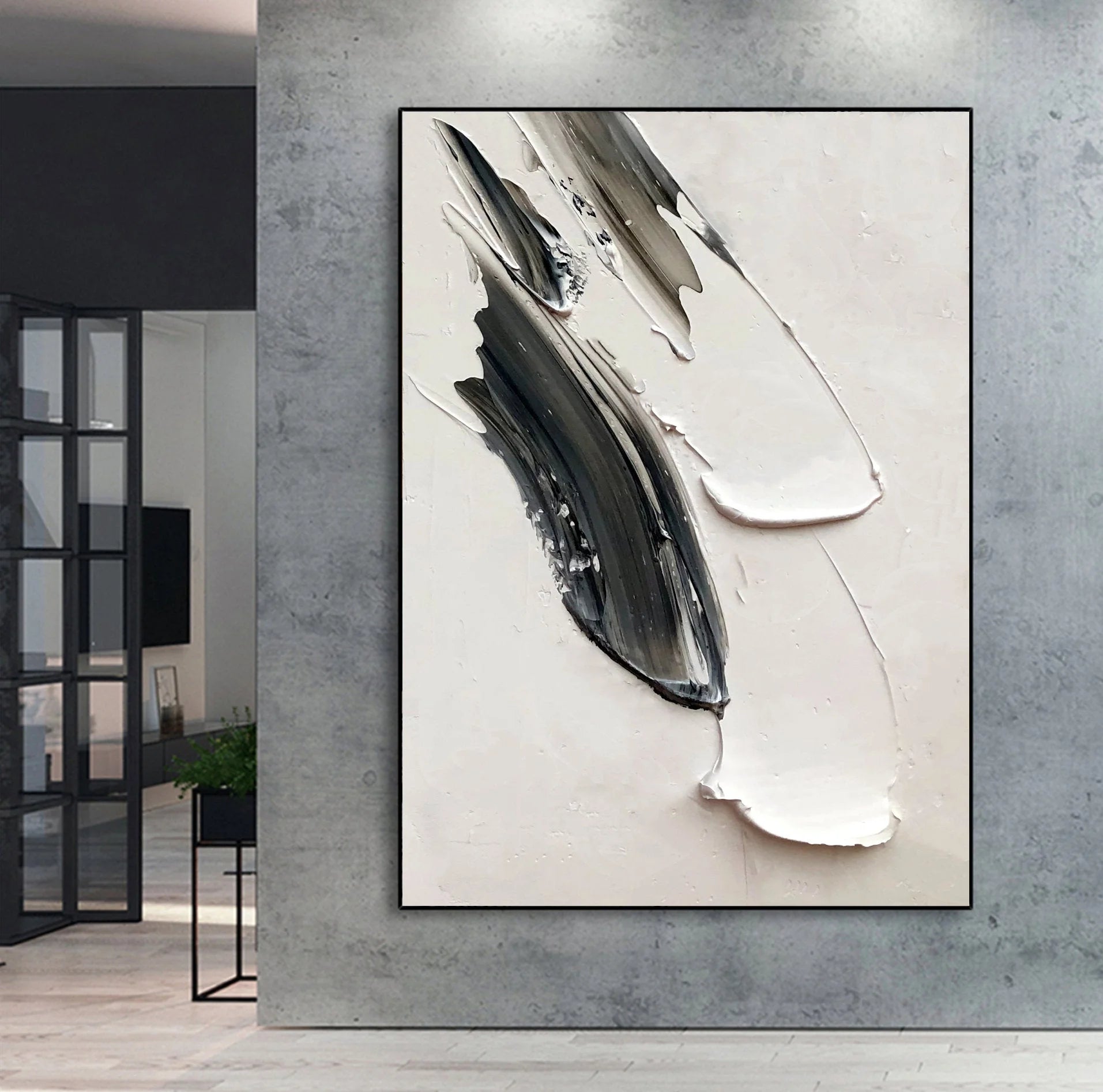 Multicolor Abstract Echoes In Monochrome - Artwallpainting