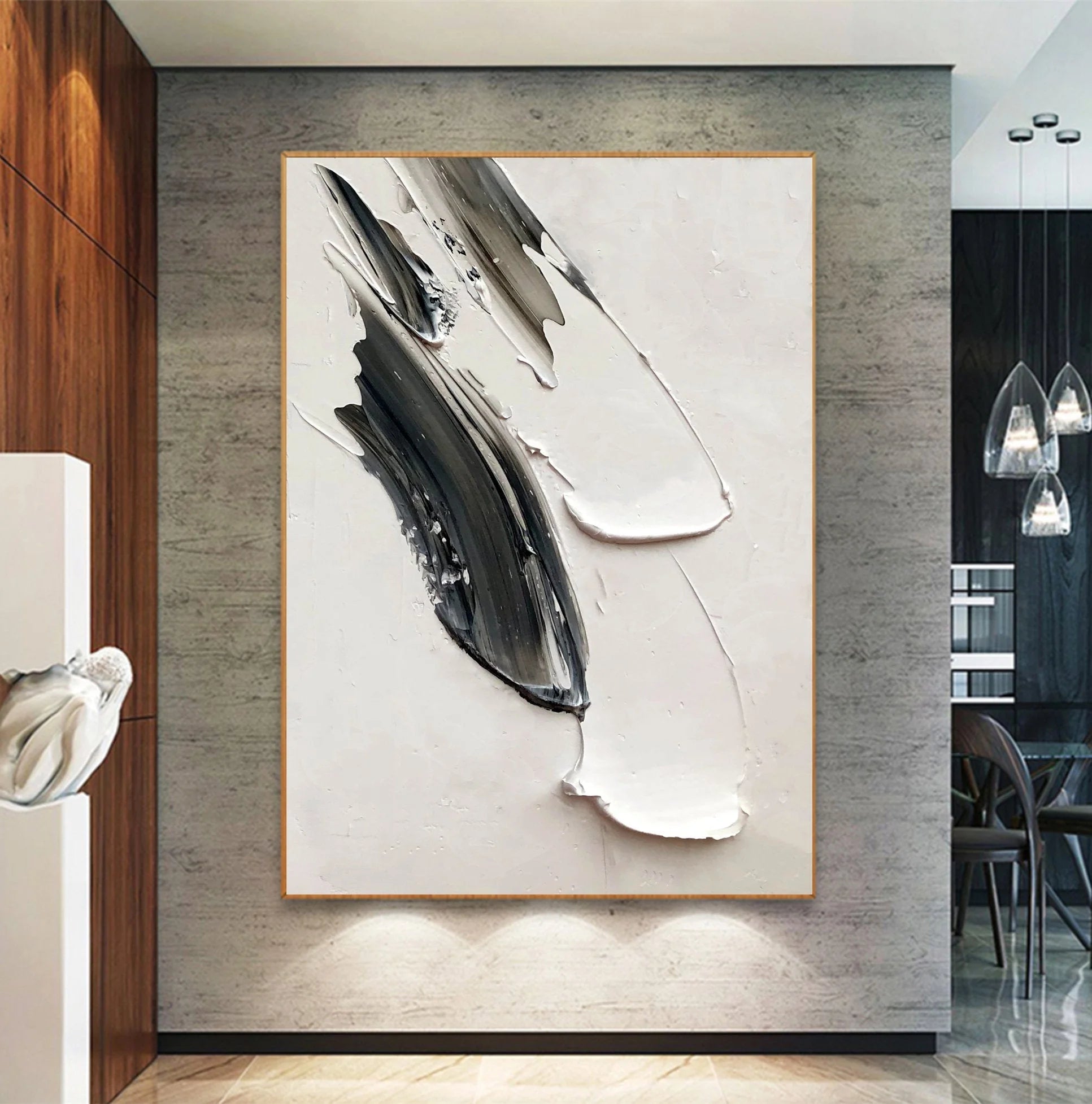 Multicolor Abstract Echoes In Monochrome - Artwallpainting