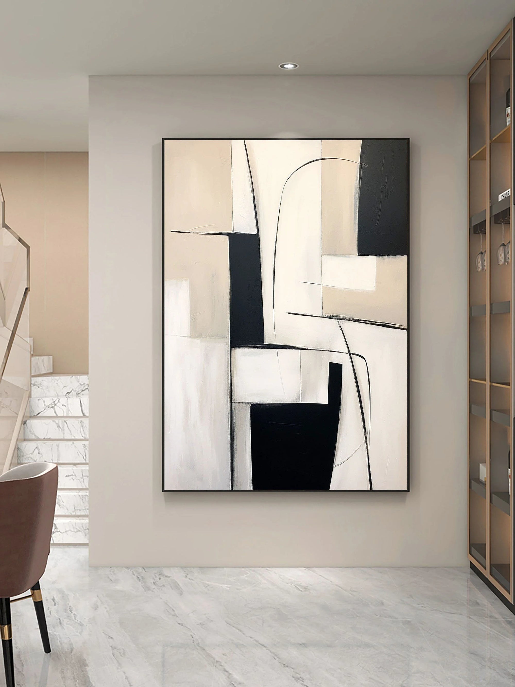 Multicolor Abstract Geometric Elegance Wall Art - Artwallpainting